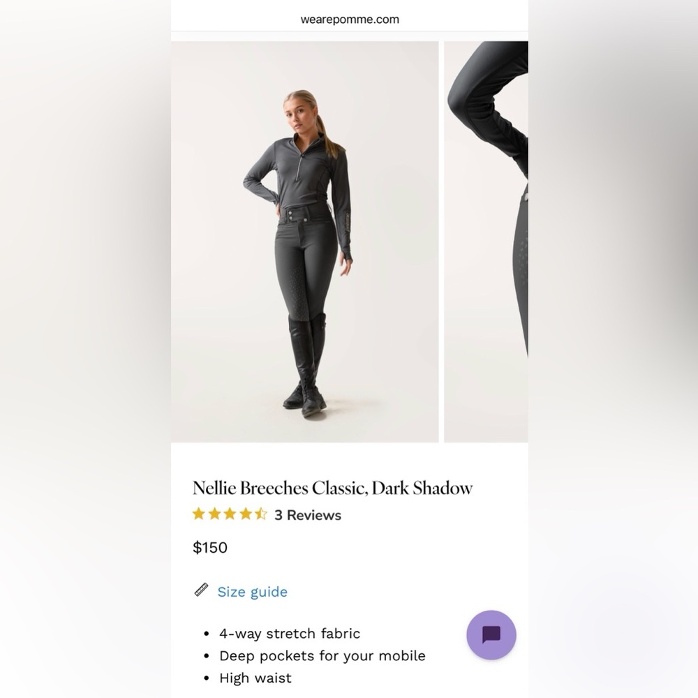 Pomme Nellie Knee Patch Breeches size XS - Picture 8 of 8